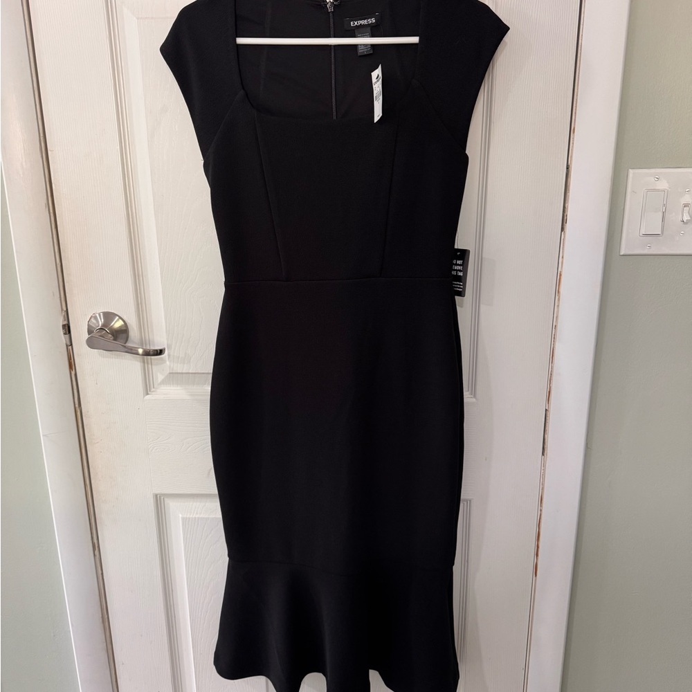 Express Black Midi Dress